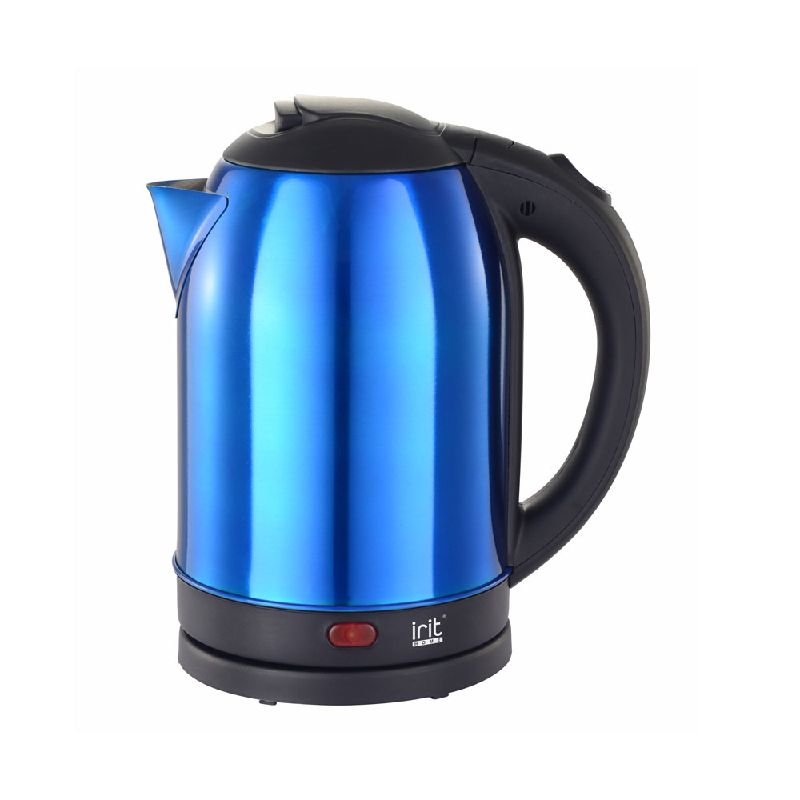 Irit IR-1359 чайник электрический дисковый, 1.8л, 1500Вт, нержавеющая сталь, синийКупить