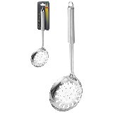 Шумовка из нержавеющей стали, NIMBUS, 33,5x11,2 см, овальная ручка с подвесом (007414)