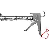 ЗУБР полукорпусной пистолет для герметика Профессионал, хромированный, 310 мл. (06625)