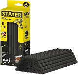 Клеевые стержни STAYER Black черные 11х200 мм 40 шт. (2-06821-D-S40)