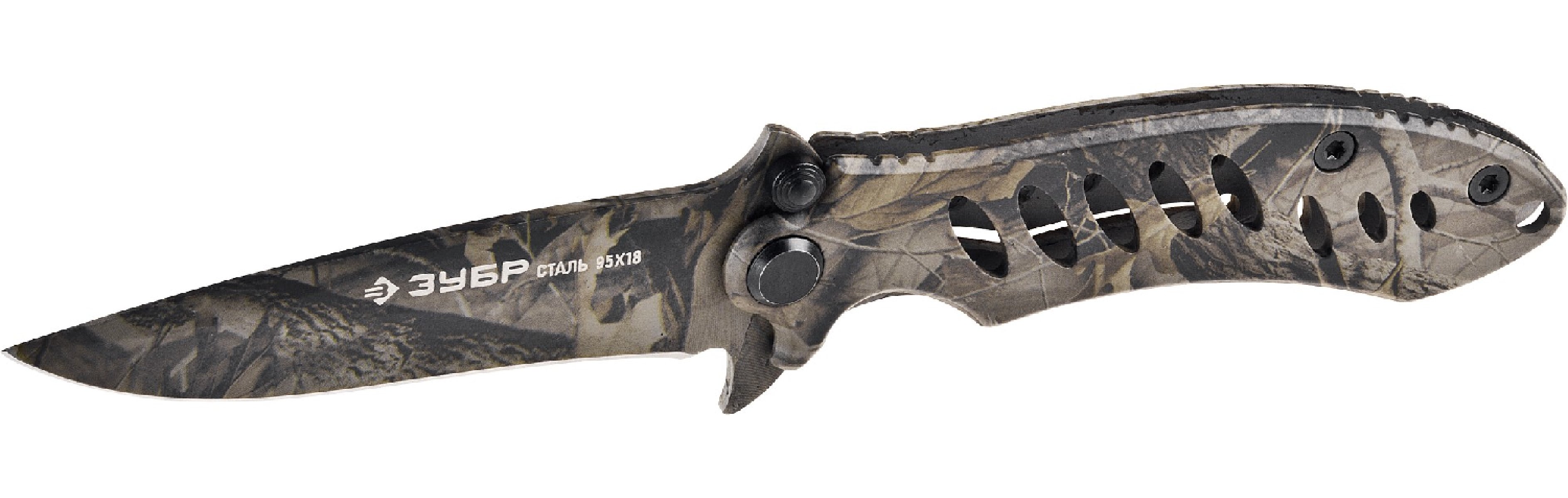 Складной нож ЗУБР Охотник 205 мм лезвие 90 мм цельнометаллический (47702_z01)Купить