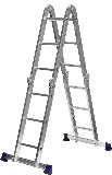 Четырехсекционная лестница-трансформер СИБИН, алюминиевая, 4x3 ступени, ЛТ-43, (38851)