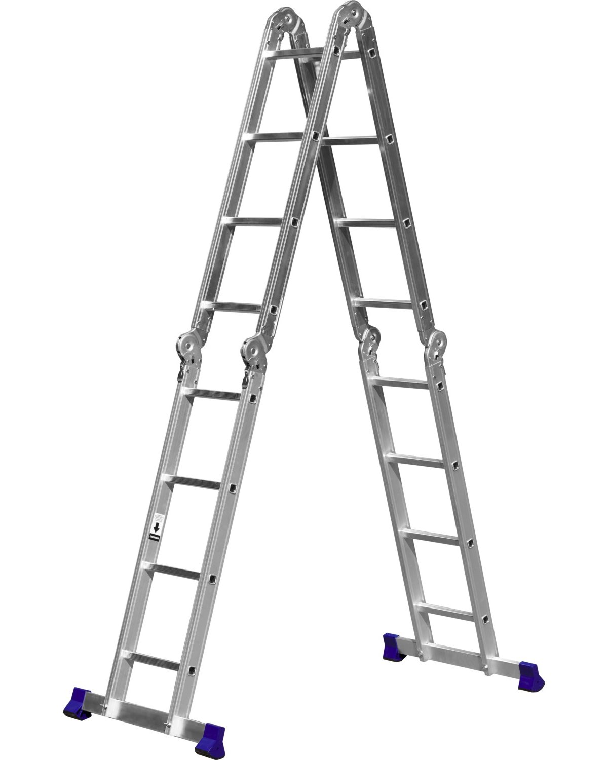 Четырехсекционная лестница-трансформер СИБИН, алюминиевая, 4x4 ступени, ЛТ-44, (38852)Купить