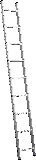 Приставная лестница СИБИН, односекционная, алюминиевая, 9 ступеней, высота 251 см, (38834-09)