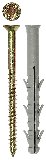 Рамный дюбель ЗУБР Профессионал нейлоновый с шурупом 10 x 115 мм 50 шт. (4-301455-10-115)