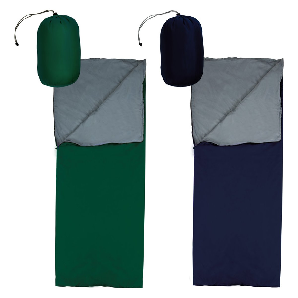 Спальный мешок-одеяло СМ001 (зеленый серый+синий серый) (102086)Купить