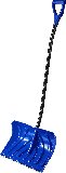 Снеговая лопата ЗУБР Сибирь 500 мм, пластиковая со стальной планкой, алюминиевый черенок, V-ручка (39925)