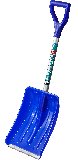 Снеговая лопата СИБИН АВТО-28 280 мм, пластиковая с алюминиевыми планкой и черенком, V-ручкой (421850)
