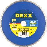 DEXX CLEAN AQUA CUT 180 мм, диск алмазный отрезной сплошной по кафельной и керамической плитке (180х22.2 мм, 5х2.1 мм), 36695-180 (36703-180)