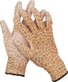 Садовые перчатки GRINDA р. L прозрачное PU покрытие коричневые (11292-L)