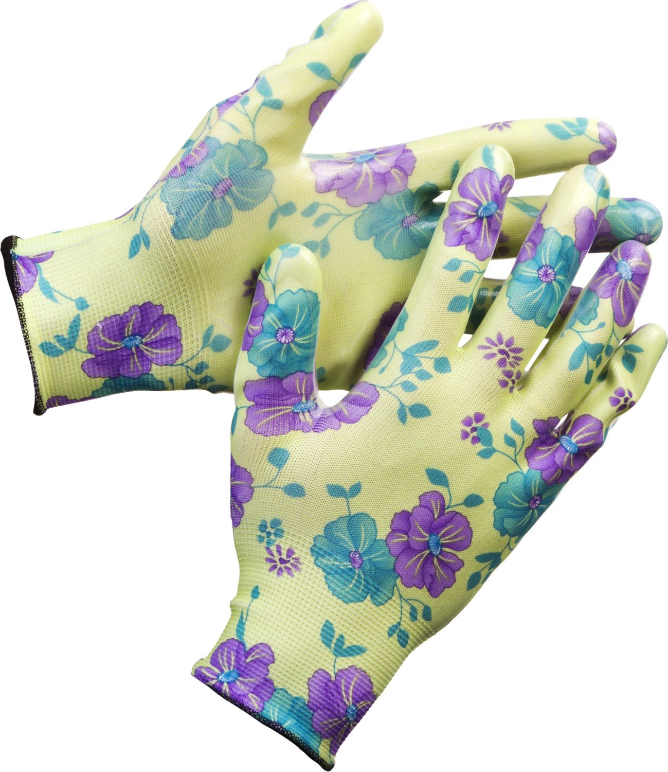 Садовые перчатки GRINDA р. L-XL прозрачное нитриловое покрытие зеленые (11295-XL)Купить