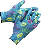 Садовые перчатки GRINDA р. L-XL прозрачное нитриловое покрытие синие (11296-XL)