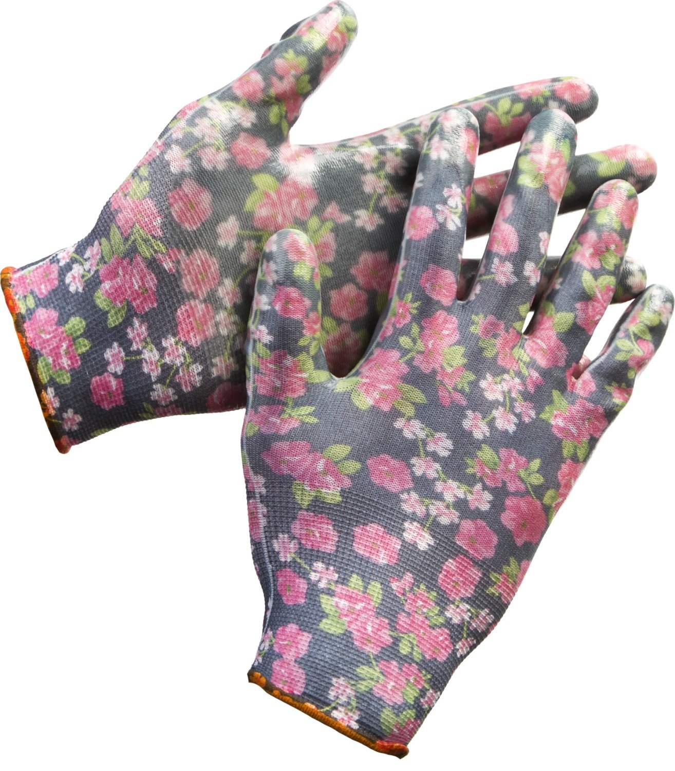 Садовые перчатки GRINDA р. S-M прозрачное нитриловое покрытие черные (11297-S)Купить