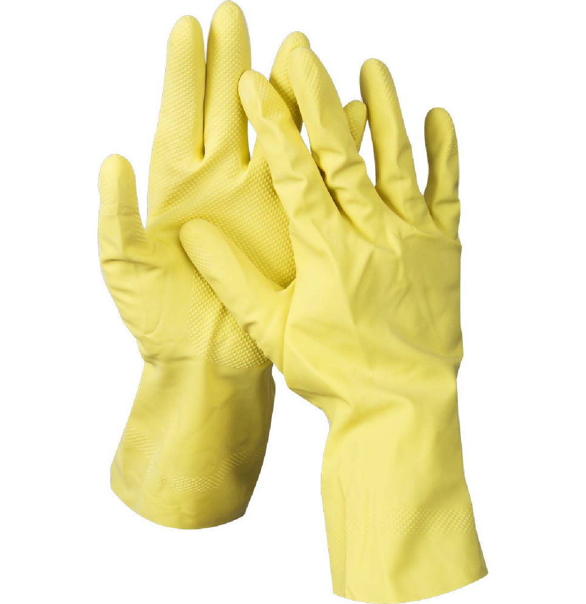 Латексные перчатки DEXX хозяйственно-бытовые р. L с х б напылением рифленые (11201-L)Купить
