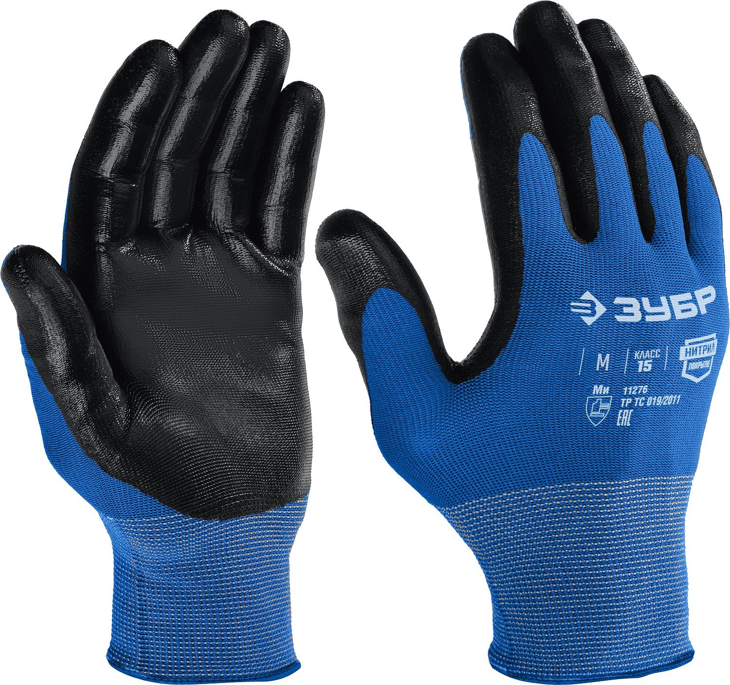 Маслобензостойкие перчатки ЗУБР Механик р. M с нитриловым покрытием тонкие (11276-M_z01)Купить