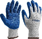 ЗУБР ЗАХВАТ р. L-XL, перчатки с одинарным текстурированным нитриловым обливом, трикотажные, х б 13 класс. Серия ПРОФЕССИОНАЛ, (11457-XL)