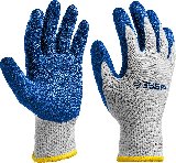 ЗУБР ЗАХВАТ р. S-M, перчатки с одинарным текстурированным нитриловым обливом, трикотажные, х б 13 класс. Серия ПРОФЕССИОНАЛ, (11457-S)