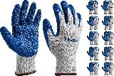 ЗУБР ЗАХВАТ р. L-XL, 10 пар в упаковке, перчатки с одинарным текстурированным нитриловым обливом, трикотажные, х б 13 класс. Профессионал, (11457-K10)