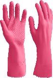 Латексные перчатки ЗУБР Латекс+ р. S хозяйственно-бытовые стойкие к кислотам и щелочам (11250-S_z01)