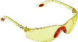 Защитные желтые очки ЗУБР СПЕКТР 3 широкая монолинза, открытого типа, (110316)