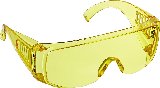 Защитные желтые очки DEXX широкая монолинза с дополнительной боковой защитой и вентиляцией, открытого типа, _z02 (11051_z02)