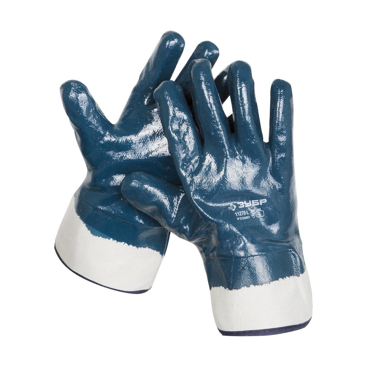 Прочные перчатки ЗУБР с нитриловым покрытием, масло-бензостойкие, износостойкие, L(9), HARD, ПРОФЕССИОНАЛ, (11270-L)Купить
