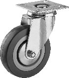Поворотное колесо ЗУБР резина полипропилен d 100 мм г п 65 кг (30956-100-S)