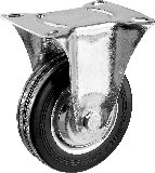 Неповоротное колесо резина металл игольчатый подшипник ЗУБР Профессионал d 100 мм г п 70 кг (30936-100-F)