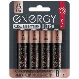 Батарейка алкалиновая Energy Ultra LR6 8B (АА) (104980)