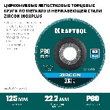         12522,2 P80 KRAFTOOL ZIRCON Inox-Plus (36594-125-80)