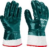 Особопрочные перчатки KRAFTOOL, нитриловое покрытие, максимальная защита от нефтепродуктов, износостойкие, L(9), HYKRAFT (11288-L)