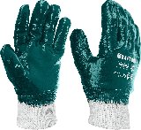 Особопрочные перчатки KRAFTOOL с манжетой, нитриловое покрытие, максимальная защита от нефтепродуктов, износостойкие, XL(10), HYKRAFT (11289-XL)