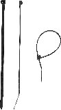 Кабельные стяжки ЗУБР КС-Ч1 Профессионал нейлоновые (РА66) черные 3.6 x 150 мм 100 шт. (309030-36-150)