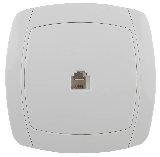 Электрическая розетка СВЕТОЗАР City light телефонная одинарная в сборе цвет белый (SV-54217-W)