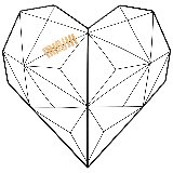 Органайзер-решетка Сердце (10 клипс в комплекте) (105265) (мудборд)