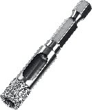 Cверло вакуумное алмазное трубчатое для дрели (HEX 1 4 ) d 10 высота алмазного слоя 15 мм по керамограниту ЗУБР (29865-10)