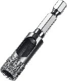 Cверло вакуумное алмазное трубчатое для дрели (HEX 1 4 ) d 12 высота алмазного слоя 15 мм по керамограниту ЗУБР (29865-12)