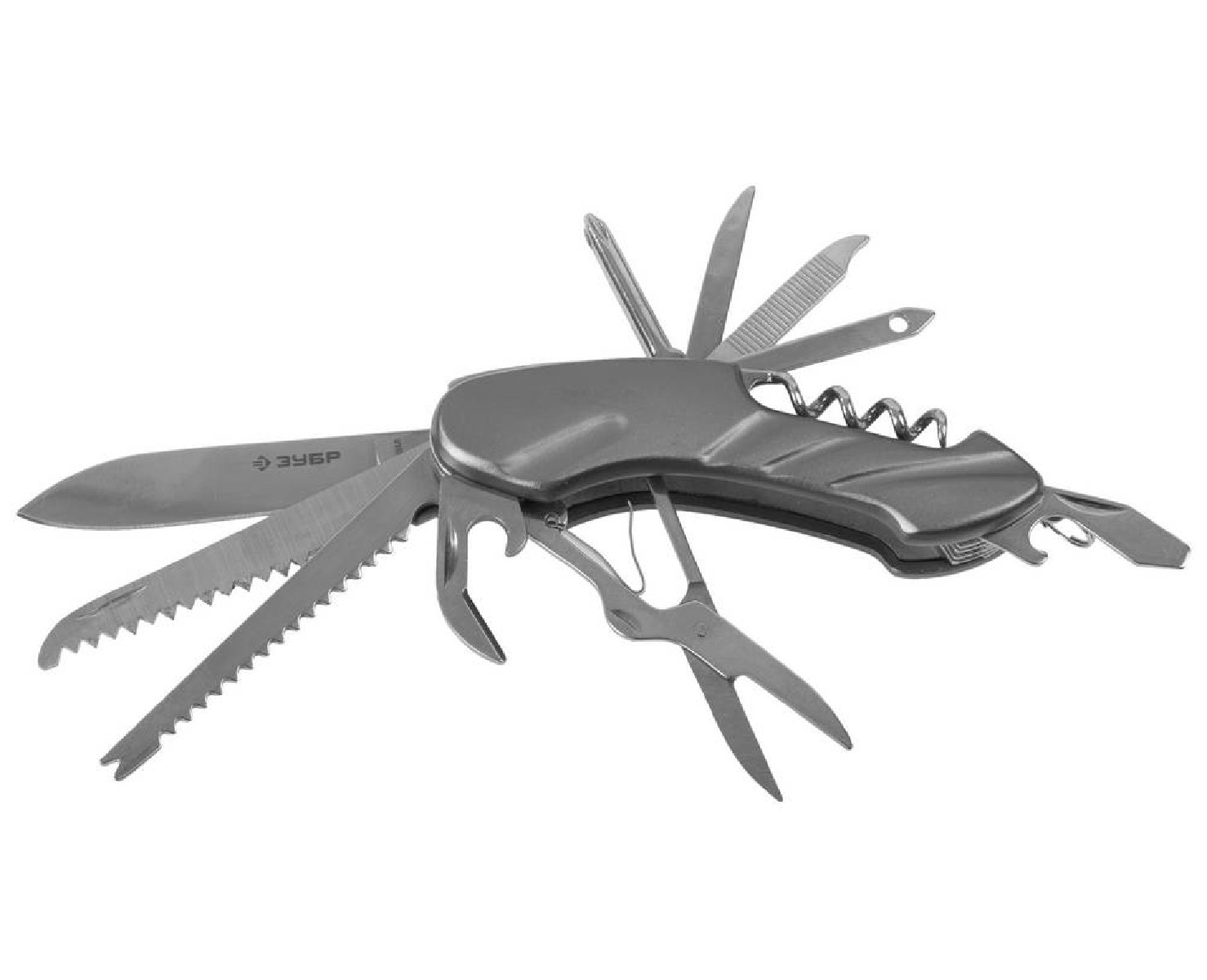 Многофункциональный нож ЗУБР 12 в 1 складной металлическая рукоятка 90мм (47781)Купить