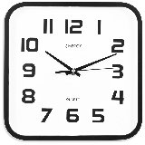Часы настенные кварцевые Energy EC-08 квадратные (24.5x3.9 см) белый циферблат (009308)