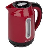 Energy E-210 чайник электрический дисковый, 1.7л, 2200Вт, пластиковый, шкала уровня воды, красный