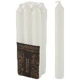 Свечи столовые Simple 6шт белые (007885)