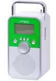 Радиоприемник Лира РП-260-1 (зеленый белый) УКВ FM, питание 220В аккум.Li-ion, USB SD MMC, фиксиров.настройки, ЖК-дисплей