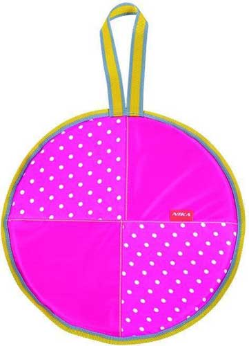 Ледянка мягкая круглая Л36 (горошек розовый, диаметр 36см, низ-автотент, верх-ткань Оксфорд, наполнитель-поролон)Купить
