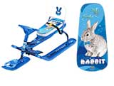 Снегокат детский Тимка Спорт 4-1 ТС4-1 КР2 (рисунок-Кролик Rabbit, синий каркас)