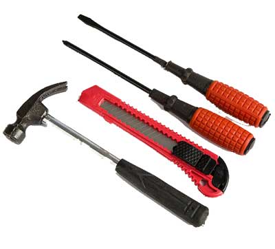 Набор инструментов ИР-2001 4 (4 предмета) молоток, нож, 2 отвертки