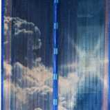 Противомоскитная сетка Irit IRG-603 100х210 см, 12 магнитов, цв. синий , рисунок облака