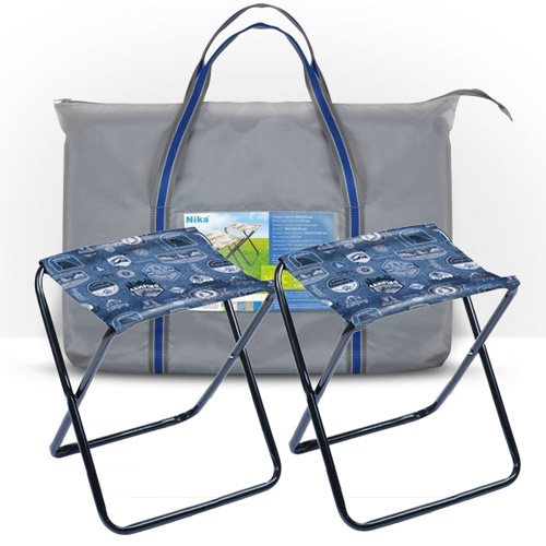 Набор Ника из 2-х походных складных стульев НПС (цвет-джинс) в сумкеКупить