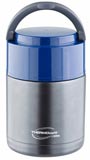 Термос Thermocafe by Thermos TS 3506 с широким горлом, 0.8л, пробка с кнопкой, с ручкой, синий (127080)