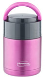 Термос Thermocafe by Thermos TS 3506 с широким горлом, 0.8л, пробка с кнопкой, с ручкой, розовый (127096)