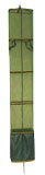 Садок длинный 40х28см 2.5м 6 колец (зеленый) прорезиненная нить (в сумке), квадратный